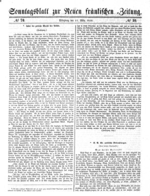 Neue Fränkische Zeitung Montag 11. März 1850