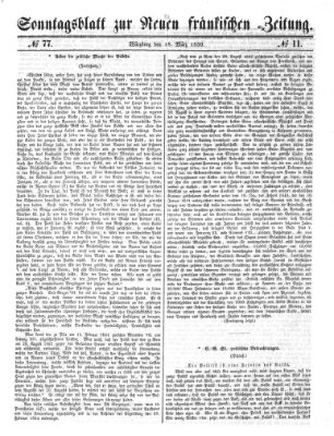 Neue Fränkische Zeitung Montag 18. März 1850
