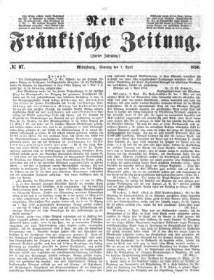 Neue Fränkische Zeitung Sonntag 7. April 1850