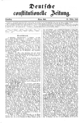 Deutsche constitutionelle Zeitung Samstag 25. März 1848