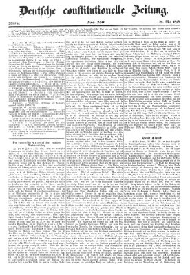 Deutsche constitutionelle Zeitung Montag 29. Mai 1848