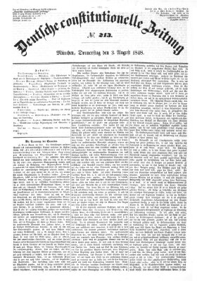 Deutsche constitutionelle Zeitung Donnerstag 3. August 1848