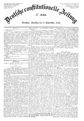 Deutsche constitutionelle Zeitung Samstag 9. September 1848