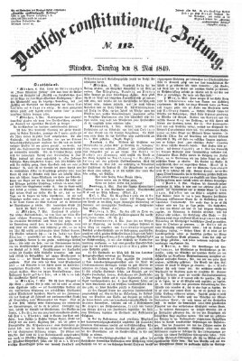 Deutsche constitutionelle Zeitung Dienstag 8. Mai 1849