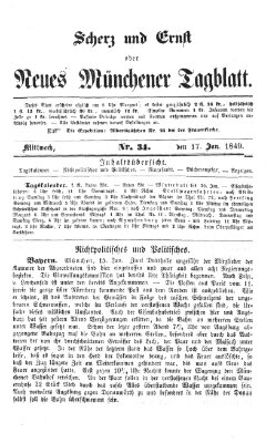 Neues Münchener Tagblatt Mittwoch 17. Januar 1849