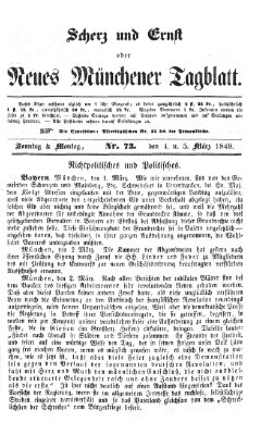 Neues Münchener Tagblatt Sonntag 4. März 1849