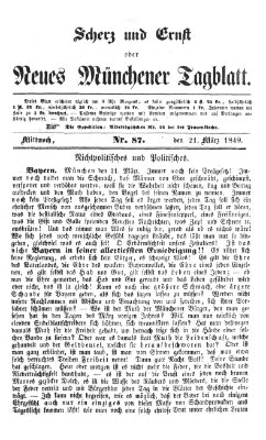 Neues Münchener Tagblatt Mittwoch 21. März 1849