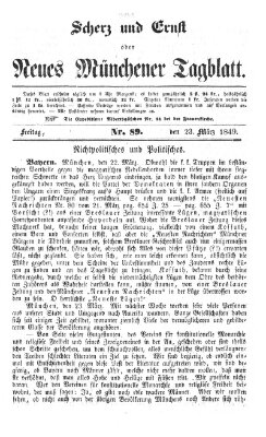 Neues Münchener Tagblatt Freitag 23. März 1849