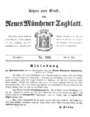 Neues Münchener Tagblatt Dienstag 3. Juli 1849