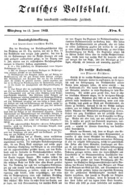 Teutsches Volksblatt Samstag 13. Januar 1849