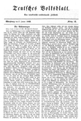 Teutsches Volksblatt Samstag 27. Januar 1849