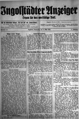 Ingolstädter Anzeiger Donnerstag 15. Mai 1924