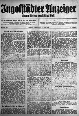 Ingolstädter Anzeiger Dienstag 17. Juni 1924