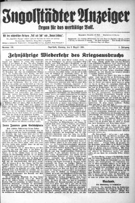 Ingolstädter Anzeiger Samstag 2. August 1924
