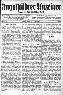 Ingolstädter Anzeiger Montag 1. September 1924