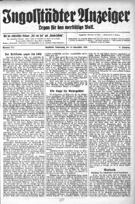 Ingolstädter Anzeiger Donnerstag 18. September 1924