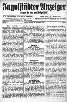 Ingolstädter Anzeiger Dienstag 25. November 1924