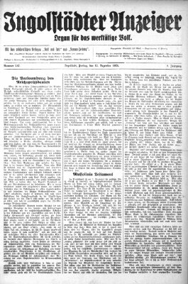 Ingolstädter Anzeiger Donnerstag 11. Dezember 1924