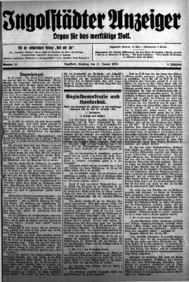 Ingolstädter Anzeiger Samstag 17. Januar 1925