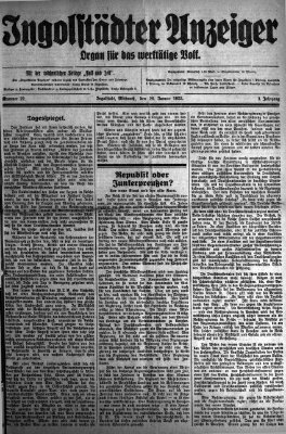Ingolstädter Anzeiger Mittwoch 28. Januar 1925
