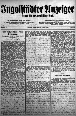 Ingolstädter Anzeiger Freitag 20. Februar 1925