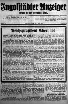 Ingolstädter Anzeiger Montag 2. März 1925