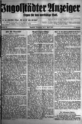 Ingolstädter Anzeiger Donnerstag 9. April 1925