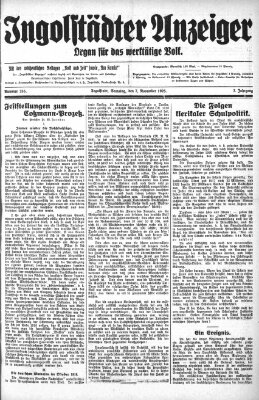 Ingolstädter Anzeiger Samstag 7. November 1925