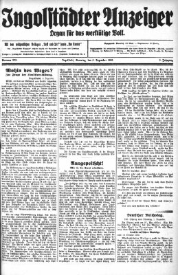 Ingolstädter Anzeiger Samstag 5. Dezember 1925