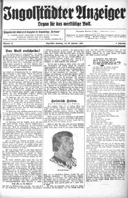 Ingolstädter Anzeiger Samstag 20. Februar 1926