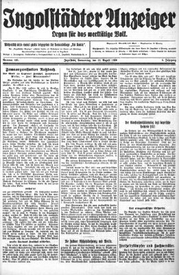 Ingolstädter Anzeiger Donnerstag 19. August 1926