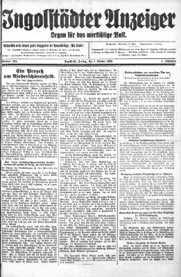 Ingolstädter Anzeiger Freitag 1. Oktober 1926