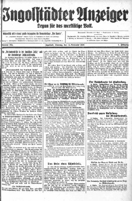 Ingolstädter Anzeiger Dienstag 16. November 1926
