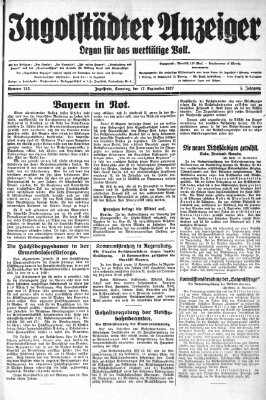 Ingolstädter Anzeiger Samstag 17. September 1927
