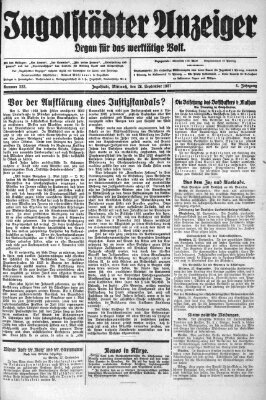 Ingolstädter Anzeiger Mittwoch 28. September 1927