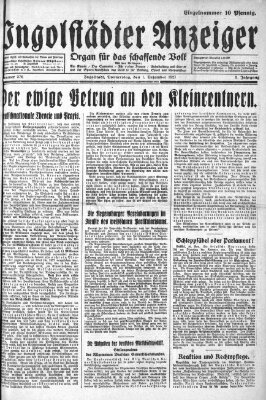Ingolstädter Anzeiger Donnerstag 1. Dezember 1927
