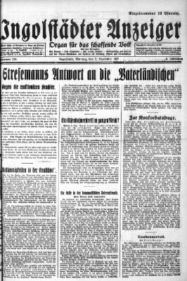 Ingolstädter Anzeiger Montag 5. Dezember 1927