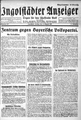 Ingolstädter Anzeiger Freitag 17. August 1928