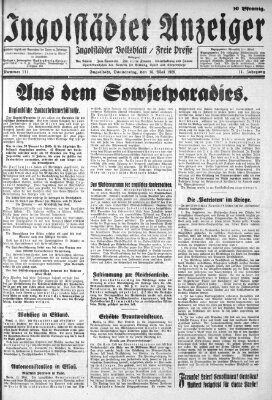 Ingolstädter Anzeiger Donnerstag 16. Mai 1929