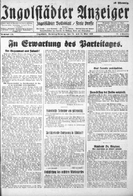 Ingolstädter Anzeiger Samstag 25. Mai 1929