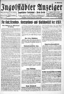 Ingolstädter Anzeiger Donnerstag 13. Juni 1929