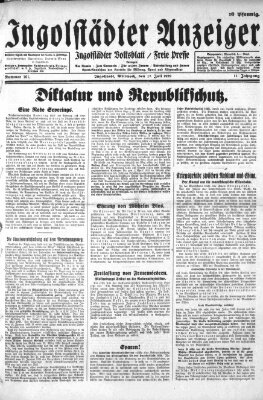 Ingolstädter Anzeiger Mittwoch 17. Juli 1929