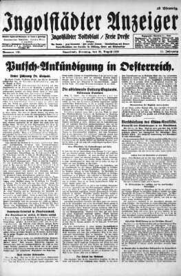Ingolstädter Anzeiger Dienstag 20. August 1929