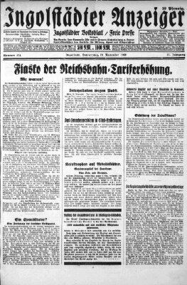 Ingolstädter Anzeiger Donnerstag 28. November 1929