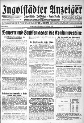 Ingolstädter Anzeiger Montag 13. Januar 1930