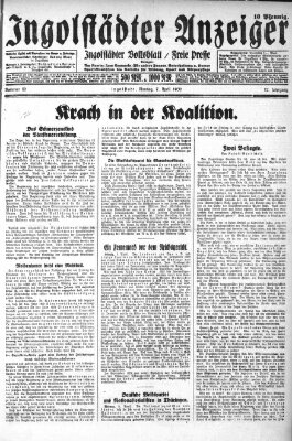 Ingolstädter Anzeiger Montag 7. April 1930