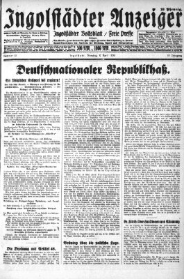 Ingolstädter Anzeiger Dienstag 8. April 1930