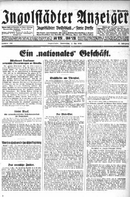 Ingolstädter Anzeiger Donnerstag 8. Mai 1930