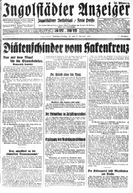 Ingolstädter Anzeiger Sonntag 15. Februar 1931