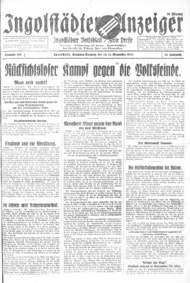 Ingolstädter Anzeiger Sonntag 13. November 1932
